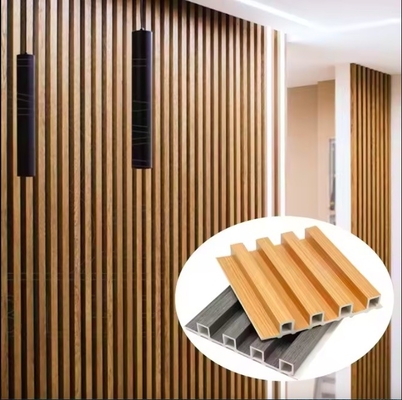 painel de parede wpc popular para decoração de interiores painel de parede composto de madeira plástica painel acústico painel de parede de PVC