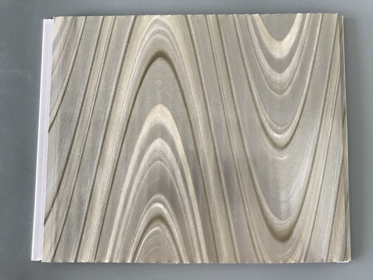 Study Ceiling Laminated Plywood Wall Panels , Wood Grain Laminate Sheets Wave Design