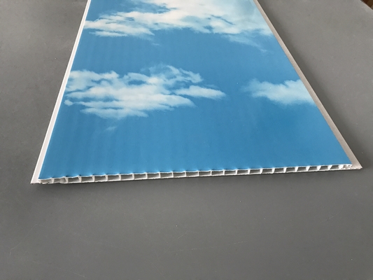 Quente carimbando 250 painéis do PVC do teto do × 7mm com céu azul e as nuvens brancas