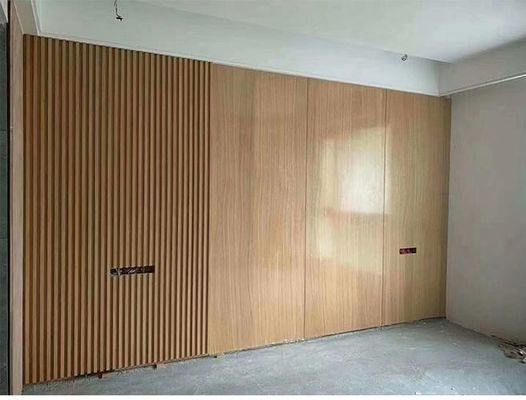 Painel de parede wpc externo elegante com grelha PVC popular