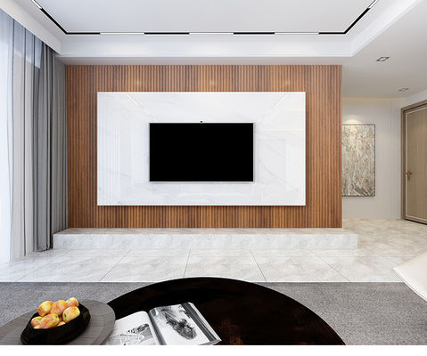 Painel de parede interior wpc de PVC laminado decorativo para design de grelha de fundo