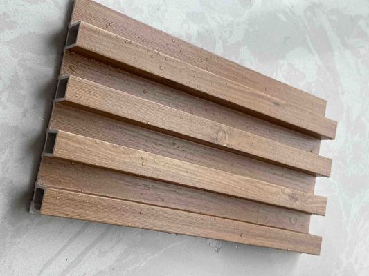 Ripado de WPC 160MM com ripas 3D em PVC, painéis de parede canelados à prova d'água