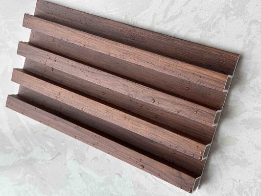 Ripado de WPC 160MM com ripas 3D em PVC, painéis de parede canelados à prova d'água