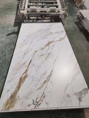 Painéis de parede de mármore à prova d'água de placas de PVC UV painéis decorativos de alto brilho