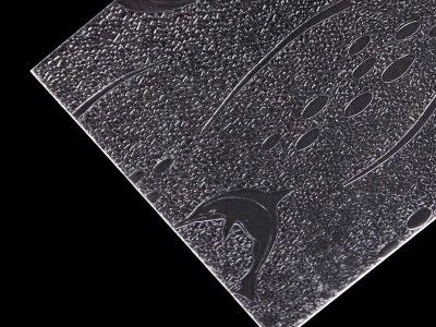 Folhas de poliestireno de textura de 2 mm para porta de chuveiro Vários padrões Folhas PS claras para divisórias