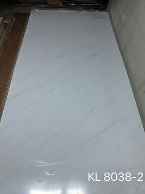 Painel de Parede em PVC Branco de 3mm 1220*2440mm Folhas de Mármore UV para Parede Decorativa Interior