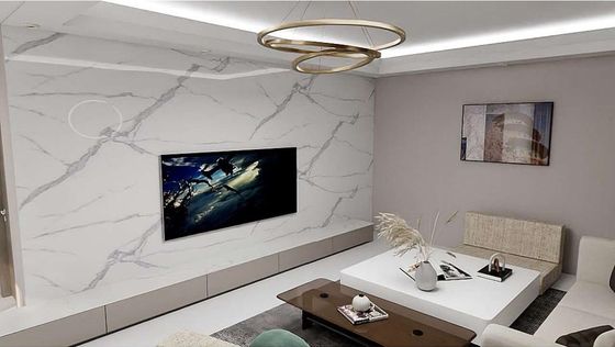 venda a quente 3 mm folha de mármore UV painel de parede de PVC branco 1220 * 2440mm placa UV para parede decorativa interior