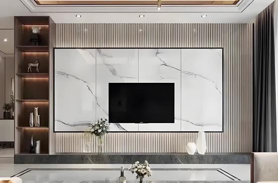 Painel de parede de mármore UV de cor cinza, placa de mármore de plástico à prova d'água para banheiro