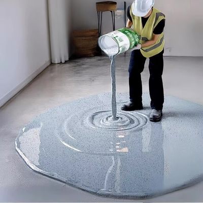 Revestimento epóxi para piso com efeito mármore espelhado Tinta para piso resistente ao desgaste e durável Revestimento epóxi para piso com areia colorida