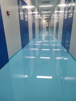 Pavimento industrial epóxi de baixo custo Piso de resina epóxi de alto brilho com areia colorida Tinta de piso autonivelante barata para jardim e hospital