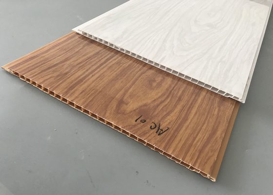 Painéis de madeira imprimindo lustrosos altos do PVC para a decoração do revestimento da parede do teto da entrada do hotel