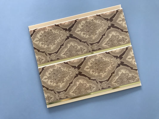 200 linha dourada imprimindo painéis do × 6mm do PVC do teto para a decoração do restaurante