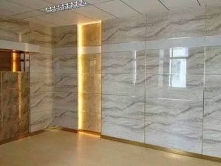 Cor de mármore exterior impermeável contínua dos painéis de parede do banheiro do Pvc do revestimento UV
